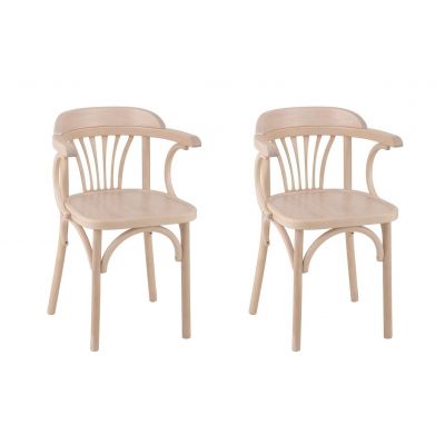 Комплект из 2-х стульев Венский твердый дуги внутрь (беленый дуб)