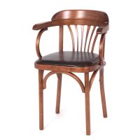 Комплект из 2-х стульев Венский мягкий (средний тон, кожзам коричневый)