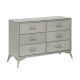 Комод Кассио 6 ящиков (Серый)