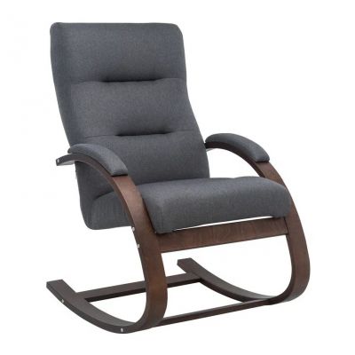 Кресло-качалка Милано (Орех текстура/ткань Малмо 95)