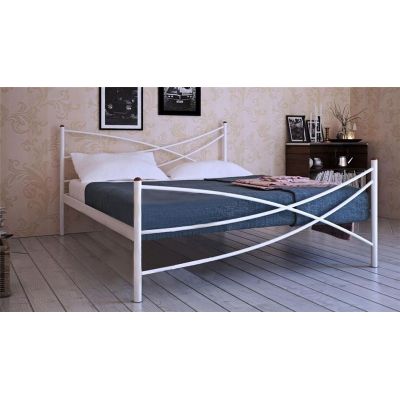 Кровать Лиана (140х200/металлическое основание) Белый