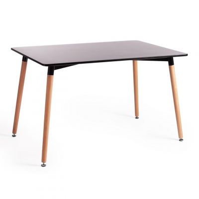 Стол JOHN (mod. T1001) 80 х 120 х 75 см, Black (черный)/ Natural (натуральный)