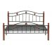 Кровать AT-126 160*200 см (Queen bed), красный дуб/черный