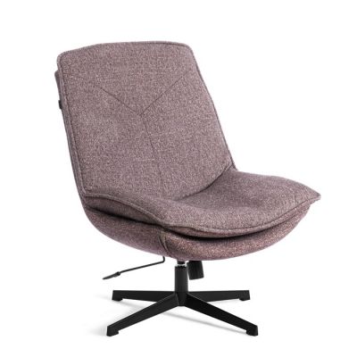 Кресло лаунж Cosmo велюр/букле, VT shape wood rose