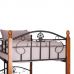 Кровать BOLERO двухярусная дерево гевея/металл, 90*200 см (bunk bed), красный дуб/черный