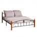 Кровать РУМБА (AT-203)/ RUMBA 160*200 см (Queen bed), красный дуб/черный