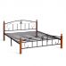 Кровать РУМБА (AT-203)/ RUMBA 160*200 см (Queen bed), красный дуб/черный