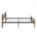 Кровать РУМБА (AT-203)/ RUMBA 160*200 см (Queen bed), красный дуб/черный