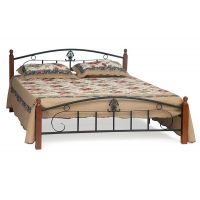 Кровать РУМБА (AT-203)/ RUMBA, 160*200 см (Queen bed), красный дуб/черный Кровать РУМБА (AT-203)/ RUMBA, 160*200 см (Queen bed), красный дуб/черный