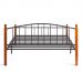 Кровать AT-915 160*200 см (Queen bed), красный дуб/черный