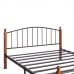 Кровать AT-915 160*200 см (Queen bed), красный дуб/черный