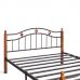 Кровать AT-126 160*200 см (Queen bed), красный дуб/черный