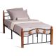 Кровать AT-126 90*200 см (Single bed), красный дуб/черный