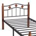 Кровать AT-126 90*200 см (Single bed), красный дуб/черный