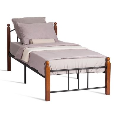 Кровать AT-915 90*200 см (Single bed), красный дуб/черный