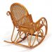 Кресло-качалка MILANO (разборная) / без подушки / ротанг top quality, 58x136x103 см, Cognac (коньяк)