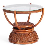 Столик кофейный Andrea ротанг, D60х50см, Pecan Washed (античн. орех) Столик кофейный Andrea ротанг, D60х50см, Pecan Washed (античн. орех)