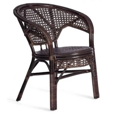 Кресло Пеланги/Pelangi (02/15B) /без подушки/ ротанг, грецкий орех