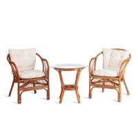 Террасный комплект "NEW BOGOTA" (2 кресла + стол) с подушками coco brown (коричневый кокос) Террасный комплект "NEW BOGOTA" (2 кресла + стол) с подушками coco brown (коричневый кокос)