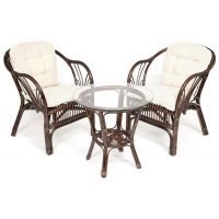 Террасный комплект "NEW BOGOTA" (2 кресла + стол)/с подушками. walnut (грецкий орех) Террасный комплект "NEW BOGOTA" (2 кресла + стол)/с подушками. walnut (грецкий орех)