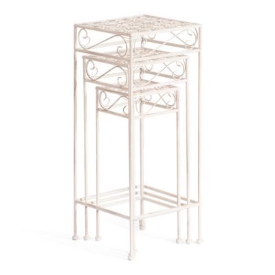 Набор столиков Secret de Maison Бьюти/Beauty 3шт металл, античный белый