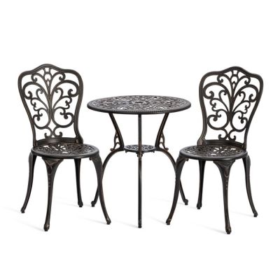 Комплект Secret De Maison Romance (стол +2 стула) алюминиевый сплав, бронза/bronze