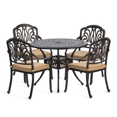 Комплект Secret De Maison Quartet/Квартет (стол +4 стула) алюминиевый сплав, бронза/bronze