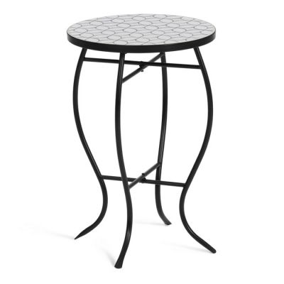 Столик Secret de Maison Дижон/Dijon мозаика/металл, белая мозаика/черный металл
