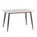 Стол обеденный Austen/Остин столешница керамика (матовая) /опоры металл, белый/черный