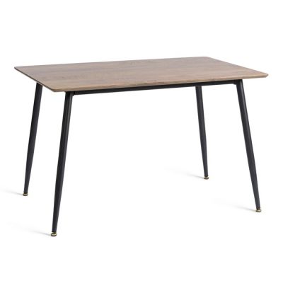 Стол обеденный Биркхолл/Birkhall МДФ/металл, дуб состаренный/черный