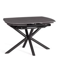 Стол обеденный Winston/Винстон керамика матовая/металл, темно-серый/черный