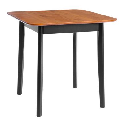 Стол Соната Люкс/ Sonata Lux table, 75х75х75 см массив сосны, антик/чёрный