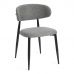Стул обеденный Белси/Belsay велюр/металл, светло-серый/черный