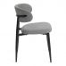 Стул обеденный Белси/Belsay велюр/металл, светло-серый/черный