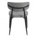 Стул обеденный Белси/Belsay велюр/металл, светло-серый/черный