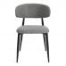 Стул обеденный Белси/Belsay велюр/металл, светло-серый/черный