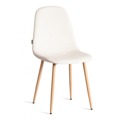 Стул BREEZE (mod. JSC-58) Велюр/металл, Light beige (светло-бежевый) HLR1 / натуральный