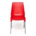 Стул GENIUS (mod 75) металл/пластик, красный/ножки хром