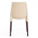 Стул GENIUS (mod 75) металл/пластик, бежевый/коричневые ножки