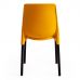 Стул GENIUS (mod 75) металл/пластик, желтый/черные ножки