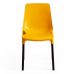 Стул GENIUS (mod 75) металл/пластик, желтый/черные ножки