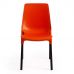 Стул GENIUS (mod 75) металл/пластик, оранжевый/черные ножки