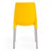 Стул GENIUS (mod 75) металл/пластик, желтый/ножки хром