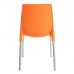 Стул GENIUS (mod 75) металл/пластик, оранжевый/ножки хром
