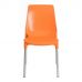 Стул GENIUS (mod 75) металл/пластик, оранжевый/ножки хром