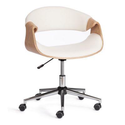 Кресло BEND натуральный, кож/зам белый