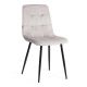 Стул CHILLY (mod. JSC-220) Велюр/металл, Light grey (светло-серый) HLR14 / черный